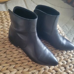 LUCKY BRAND Black Leather Ankle Boots Size 7